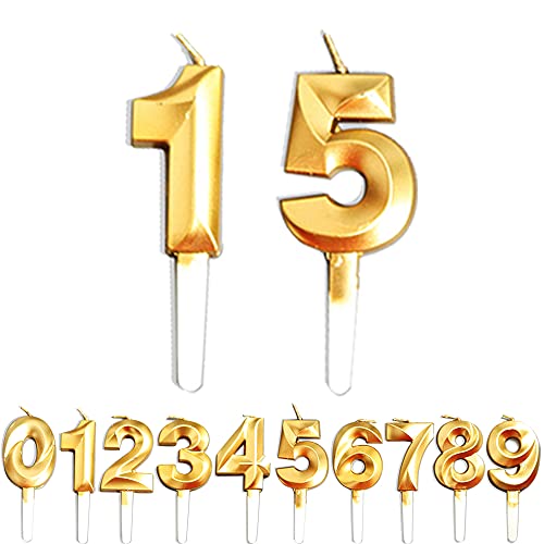 Geburtstag Zahl Kerzen, 1/5/15/51 JJubiläumstorten Dekoration, Gold Nummer Geburtstagskuchen kerzen, Kuchen Dekoration für Geburtstag Party Hochzeit Jahrestag Abschlussfeier Feier Lieferungen Geburtstag Zahl Kerzen, 1/5/15/51 JJubiläumstorten Dekoration, Gold Nummer Geburtstagskuchen kerzen, Kuchen Dekoration für Geburtstag Party Hochzeit Jahrestag Abschlussfeier Feier Lieferungen von WLHGH