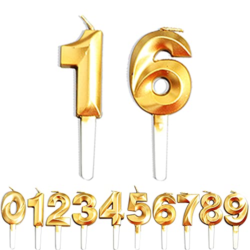 Geburtstag Zahl Kerzen, 1/6/16/61 JJubiläumstorten Dekoration, Gold Nummer Geburtstagskuchen kerzen, Kuchen Dekoration für Geburtstag Party Hochzeit Jahrestag Abschlussfeier Feier Lieferungen Geburtstag Zahl Kerzen, 1/6/16/61 JJubiläumstorten Dekoration, Gold Nummer Geburtstagskuchen kerzen, Kuchen Dekoration für Geburtstag Party Hochzeit Jahrestag Abschlussfeier Feier Lieferungen von WLHGH