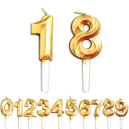 Geburtstag Zahl Kerzen, 1/8/18/81 JJubiläumstorten Dekoration, Gold Nummer Geburtstagskuchen kerzen, Kuchen Dekoration für Geburtstag Party Hochzeit Jahrestag Abschlussfeier Feier Lieferungen Geburtstag Zahl Kerzen, 1/8/18/81 JJubiläumstorten Dekoration, Gold Nummer Geburtstagskuchen kerzen, Kuchen Dekoration für Geburtstag Party Hochzeit Jahrestag Abschlussfeier Feier Lieferungen von WLHGH