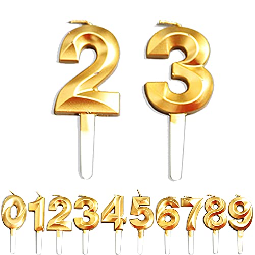 Geburtstag Zahl Kerzen, 2/3/23/32 JJubiläumstorten Dekoration, Gold Nummer Geburtstagskuchen kerzen, Kuchen Dekoration für Geburtstag Party Hochzeit Jahrestag Abschlussfeier Feier Lieferungen Geburtstag Zahl Kerzen, 2/3/23/32 JJubiläumstorten Dekoration, Gold Nummer Geburtstagskuchen kerzen, Kuchen Dekoration für Geburtstag Party Hochzeit Jahrestag Abschlussfeier Feier Lieferungen von WLHGH