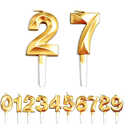Geburtstag Zahl Kerzen, 2/7/27/72 JJubiläumstorten Dekoration, Gold Nummer Geburtstagskuchen kerzen, Kuchen Dekoration für Geburtstag Party Hochzeit Jahrestag Abschlussfeier Feier Lieferungen Geburtstag Zahl Kerzen, 2/7/27/72 JJubiläumstorten Dekoration, Gold Nummer Geburtstagskuchen kerzen, Kuchen Dekoration für Geburtstag Party Hochzeit Jahrestag Abschlussfeier Feier Lieferungen von WLHGH