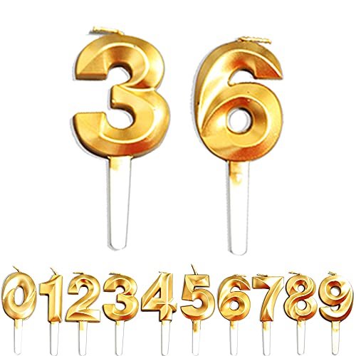 Geburtstag Zahl Kerzen, 3/6/36/63 JJubiläumstorten Dekoration, Gold Nummer Geburtstagskuchen kerzen, Kuchen Dekoration für Geburtstag Party Hochzeit Jahrestag Abschlussfeier Feier Lieferungen Geburtstag Zahl Kerzen, 3/6/36/63 JJubiläumstorten Dekoration, Gold Nummer Geburtstagskuchen kerzen, Kuchen Dekoration für Geburtstag Party Hochzeit Jahrestag Abschlussfeier Feier Lieferungen von WLHGH
