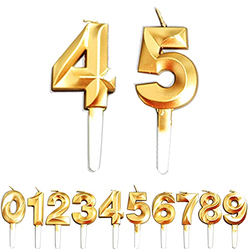 Geburtstag Zahl Kerzen, 4/5/45/54 JJubiläumstorten Dekoration, Gold Nummer Geburtstagskuchen kerzen, Kuchen Dekoration für Geburtstag Party Hochzeit Jahrestag Abschlussfeier Feier Lieferungen Geburtstag Zahl Kerzen, 4/5/45/54 JJubiläumstorten Dekoration, Gold Nummer Geburtstagskuchen kerzen, Kuchen Dekoration für Geburtstag Party Hochzeit Jahrestag Abschlussfeier Feier Lieferungen von WLHGH
