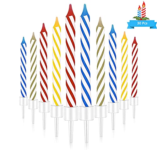 Magic Relight Geburtstagskerzen, 30 Stück Kuchenkerzen Fun Prank Kit Kuchen Tricks und Dekorationen Trickkerze für Geburtstag, Party, Weihnachten, Feier (30pcs relight candles) von WLHGH