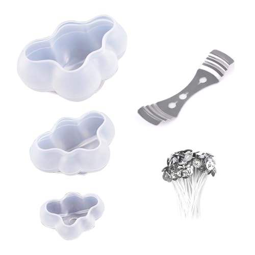 3 Stück Kerzen Formen Silikon Wolkenform, Wiederverwendbare 3D Kerzengießform für Handwerk, DIY, Schmuck, Bubble Kerzen Kit 3 Stück Kerzen Formen Silikon Wolkenform, Wiederverwendbare 3D Kerzengießform für Handwerk, DIY, Schmuck, Bubble Kerzen Kit von WLICCHS