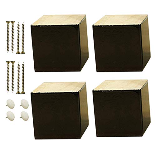 WLICWEI 4X Massivholz-Möbelbeine, quadratische Sofabeine, Ersatzbeine, Schreibtischbeine, Möbelerhöhungen, erhöht die Höhe der Betten, Sofas, Schränke, mit Montagezubehör (schwarz 8 cm / 3,2 Zoll) WLICWEI 4X Massivholz-Möbelbeine, quadratische Sofabeine, Ersatzbeine, Schreibtischbeine, Möbelerhöhungen, erhöht die Höhe der Betten, Sofas, Schränke, mit Montagezubehör (schwarz 8 cm / 3,2 Zoll) von WLICWEI