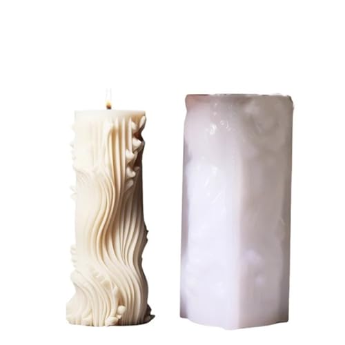 Kerzenformen 1/5-teiliges zylindrisches Stumpenkerzenform-Set, inklusive Silikonform, Seife, Kerzenherstellungszubehör FüR Diy(1 pcs C Styles) von WLIHDB