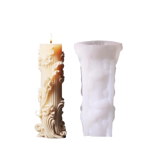 Kerzenformen 1/5-teiliges zylindrisches Stumpenkerzenform-Set, inklusive Silikonform, Seife, Kerzenherstellungszubehör FüR Diy(1 pcs E Styles) von WLIHDB