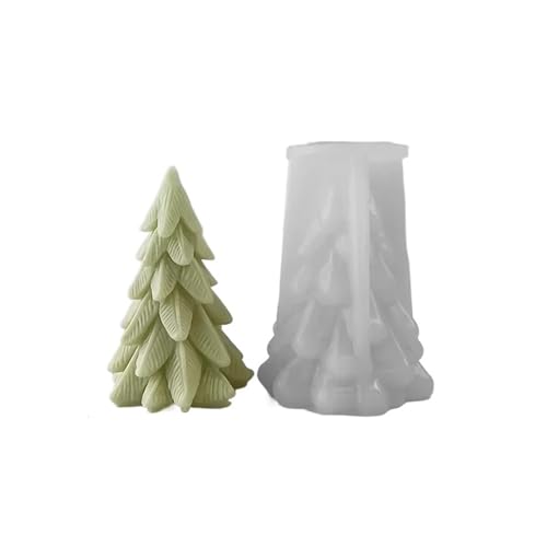 Kerzenformen 2PCS 3D Weihnachten Baum Kerze Formen Silikon Kiefer Silikon Form for Epoxidharz Gießen DIY Aromatherapie Kerzen FüR Diy von WLIHDB