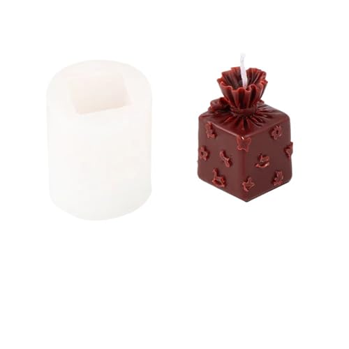 Kerzenformen 2PCS 3D Wiederverwendbare Box Silikon Form DIY Duft Kerze Geschenk Boxen Kerzen Form Seife Harz Form Weihnachten Dekor FüR Diy(Style01) von WLIHDB