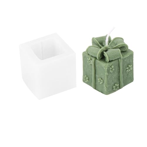 Kerzenformen 2PCS 3D Wiederverwendbare Box Silikon Form DIY Duft Kerze Geschenk Boxen Kerzen Form Seife Harz Form Weihnachten Dekor FüR Diy(Style02) von WLIHDB