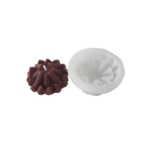 Kerzenformen 4PCS Kreative Weihnachten Set Schneemann Silikon Form Handgemachte Weihnachts Dekoration DIY Aroma Kerze Gips Ornamente Form FüR Diy(White03) von WLIHDB