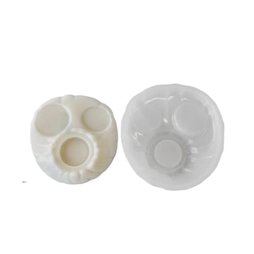 Kerzenformen 4PCS Kreative Weihnachten Set Schneemann Silikon Form Handgemachte Weihnachts Dekoration DIY Aroma Kerze Gips Ornamente Form FüR Diy(White04) von WLIHDB