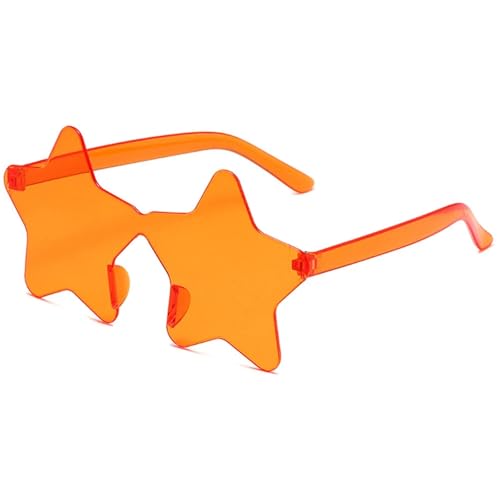 Partybrille 20 Stück rahmenlose, sternförmige, einfarbige Brillengläser for Brillen, coole Disco-Brillen for Damen und Herren, modische Pentagramm-Sonnenbrille FüR Junggesellinnenabschiede(Orange) Partybrille 20 Stück rahmenlose, sternförmige, einfarbige Brillengläser for Brillen, coole Disco-Brillen for Damen und Herren, modische Pentagramm-Sonnenbrille FüR Junggesellinnenabschiede(Orange) von WLIHDB