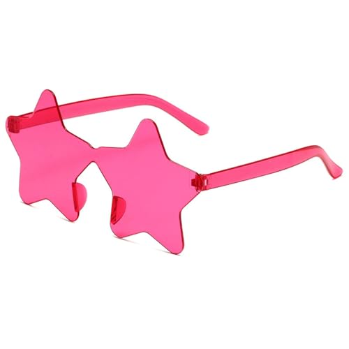 Partybrille 20 Stück rahmenlose, sternförmige, einfarbige Brillengläser for Brillen, coole Disco-Brillen for Damen und Herren, modische Pentagramm-Sonnenbrille FüR Junggesellinnenabschiede(Rose red) Partybrille 20 Stück rahmenlose, sternförmige, einfarbige Brillengläser for Brillen, coole Disco-Brillen for Damen und Herren, modische Pentagramm-Sonnenbrille FüR Junggesellinnenabschiede(Rose red) von WLIHDB