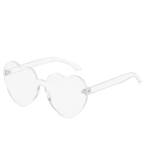 Partybrille 20 stücke Herz Sonnenbrillen for Frauen Männer Randlose Brillen Weibliche Sonnenbrillen FüR Junggesellinnenabschiede(Clear) von WLIHDB