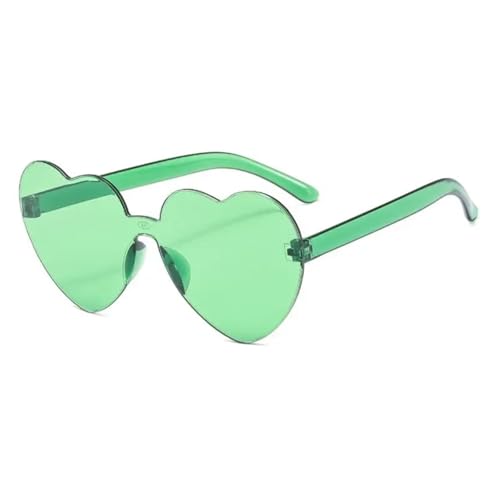 Partybrille 20 stücke Herz Sonnenbrillen for Frauen Männer Randlose Brillen Weibliche Sonnenbrillen FüR Junggesellinnenabschiede(Green) von WLIHDB