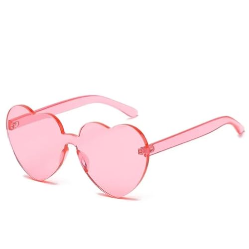 Partybrille 20 stücke Herz Sonnenbrillen for Frauen Männer Randlose Brillen Weibliche Sonnenbrillen FüR Junggesellinnenabschiede(Pink) von WLIHDB