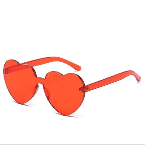Partybrille 20 stücke Herz Sonnenbrillen for Frauen Männer Randlose Brillen Weibliche Sonnenbrillen FüR Junggesellinnenabschiede(Red) von WLIHDB