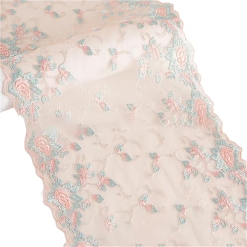 Spitzenband 1 Yards Rosa Bestickter Stoff Spitzenbesatz Band Handarbeit DIY Nähen Handwerk for Kostüm Hut Dekoration Spitzenstoff FüR NäHen Handwerk(Color6) von WLIHDB