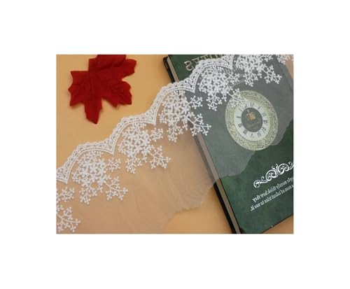 Spitzenband 11 cm Breite Kleidung Material DIY Handwerk Hochzeit Stickerei Spitze Trim Nähzubehör Home Dekoration FüR NäHen Handwerk(White) von WLIHDB