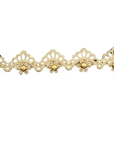 Spitzenband 2 Yards Gold Spitzenbesatz Besticktes Band Kleidung Spitze Zubehör FüR NäHen Handwerk(Color2,Width-2cm) von WLIHDB
