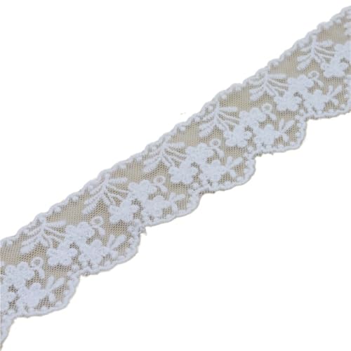 Spitzenband 3 Yards Weiß Baumwolle Stickerei Spitze Französisch Band Stoff Guipure Diy Trim Kettenwirkerei Nähen Hochzeit Zubehör FüR NäHen Handwerk von WLIHDB