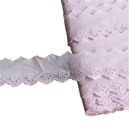 Spitzenband 5 Yards Baumwollstoff ausgehöhlte Liebe bestickte Spitzenbesatzkante DIY Rock Damenkleidung FüR NäHen Handwerk(Pink) von WLIHDB