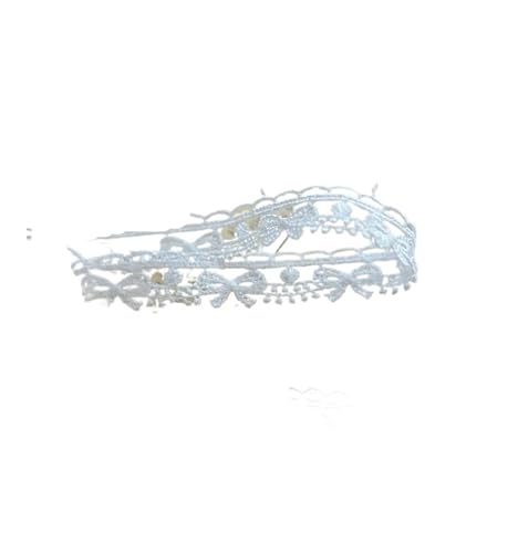 Spitzenband 5 Yards Spitze Exquisite Bestickte Bogen Bänder Kragen Trim Vorhänge Kleid DIY Nähzubehör FüR NäHen Handwerk(WHITE) von WLIHDB