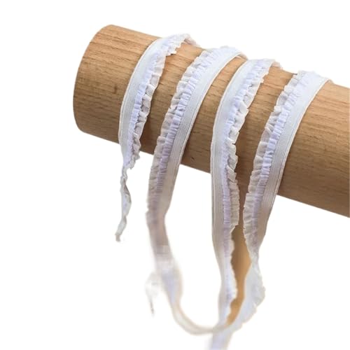 Spitzenband Elastisches Nähband, Rüschen-Spitzenbesatz, DIY-Unterwäsche-Dessous-Accessoires, breite Farben, Basteln FüR NäHen Handwerk(Color1) von WLIHDB