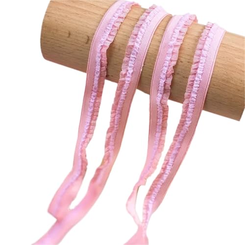 Spitzenband Elastisches Nähband, Rüschen-Spitzenbesatz, DIY-Unterwäsche-Dessous-Accessoires, breite Farben, Basteln FüR NäHen Handwerk(Color2) von WLIHDB