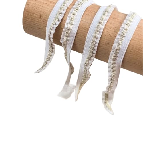 Spitzenband Elastisches Nähband, Rüschen-Spitzenbesatz, DIY-Unterwäsche-Dessous-Accessoires, breite Farben, Basteln FüR NäHen Handwerk(Color3) von WLIHDB