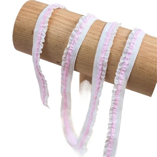 Spitzenband Elastisches Nähband, Rüschen-Spitzenbesatz, DIY-Unterwäsche-Dessous-Accessoires, breite Farben, Basteln FüR NäHen Handwerk(Color5) von WLIHDB