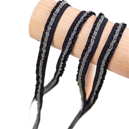 Spitzenband Elastisches Nähband, Rüschen-Spitzenbesatz, DIY-Unterwäsche-Dessous-Accessoires, breite Farben, Basteln FüR NäHen Handwerk(Color8) von WLIHDB