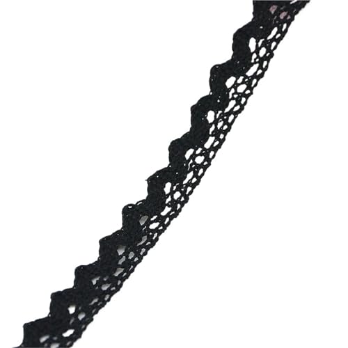 Spitzenband Schwarzer Spitzenstoff aus Baumwolle, bestickt, for Selbernähen, handgefertigt, Bandmaterialien FüR NäHen Handwerk(15mm-width) von WLIHDB