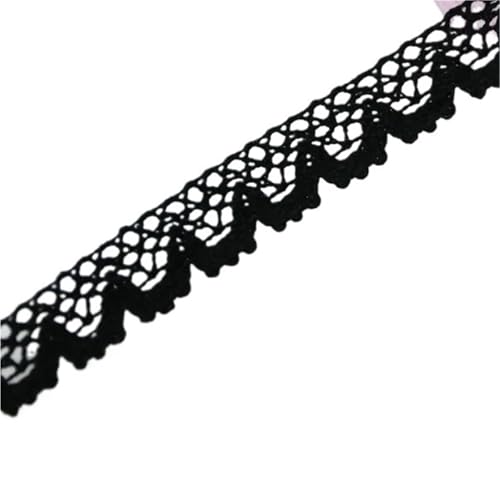 Spitzenband Schwarzer Spitzenstoff aus Baumwolle, bestickt, for Selbernähen, handgefertigt, Bandmaterialien FüR NäHen Handwerk(20mm-width) von WLIHDB