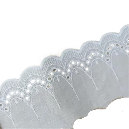Spitzenband Weißes Baumwollspitzenband DIY Handarbeit Handwerk Stoff Hohl Blumen bestickt Spitzenband Heimtextilien Dekoration FüR NäHen Handwerk(7cm Wide-color3) von WLIHDB