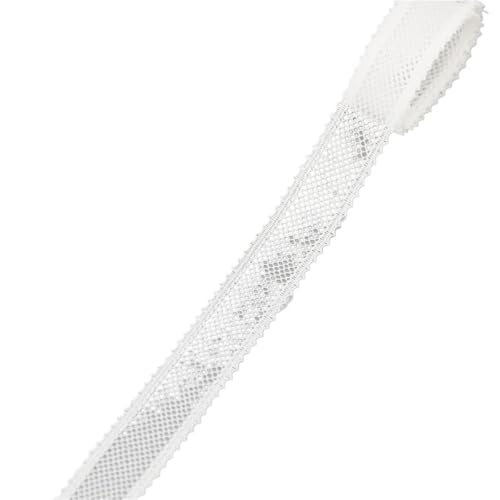 Spitzenband Weißes Spitzenband-Gewebe-Gurtband-Dekoration-reizendes Geschenk-Verpacken-Polyester-Material FüR NäHen Handwerk(Color1-15mm) von WLIHDB