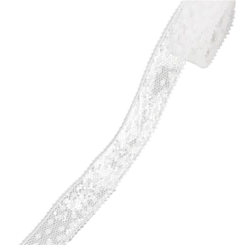 Spitzenband Weißes Spitzenband-Gewebe-Gurtband-Dekoration-reizendes Geschenk-Verpacken-Polyester-Material FüR NäHen Handwerk(Color1-20mm) von WLIHDB