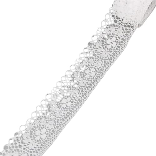 Spitzenband Weißes Spitzenband-Gewebe-Gurtband-Dekoration-reizendes Geschenk-Verpacken-Polyester-Material FüR NäHen Handwerk(Color1-60mm) von WLIHDB