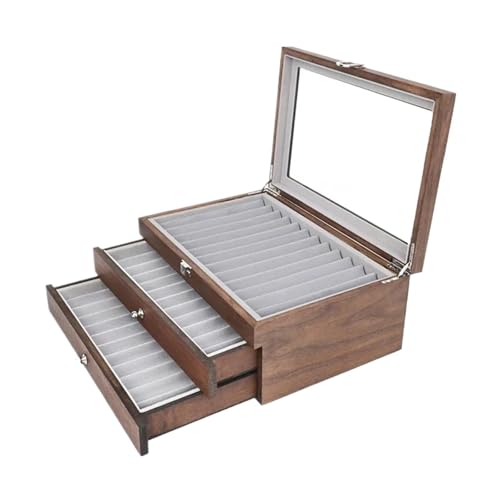 Stift-Displaybox Aufbewahrungsbox for Stifte aus Holz, Fassungsvermögen 12/23/34 , Füllfederhalter-Sammler-Organizer-Box mit transparentem Fenster FüR Die Aufbewahrung Von Stiftboxen(Color 01-34pens) Stift-Displaybox Aufbewahrungsbox for Stifte aus Holz, Fassungsvermögen 12/23/34 , Füllfederhalter-Sammler-Organizer-Box mit transparentem Fenster FüR Die Aufbewahrung Von Stiftboxen(Color 01-34pens) von WLIHDB