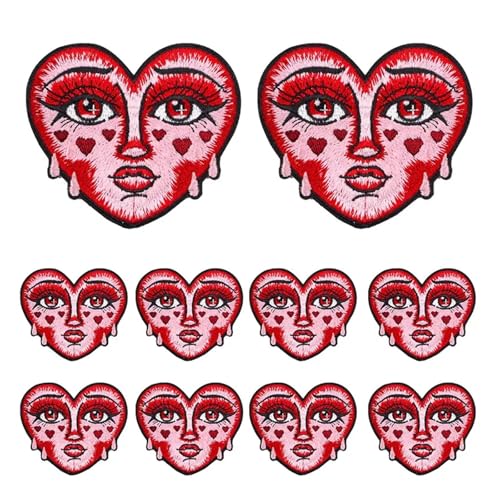 WLIHDB BüGelflicken FüR Kleidung 10 PCS Cartoon Embroidey Patch Nähen Patch Kleidung Thermoadhesive Patches Eisen auf Patches for Kleidung Applique FüR Kleidung Hemden Hosen Kleider(Color 21) von WLIHDB