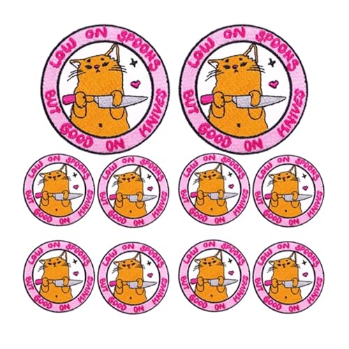 WLIHDB BüGelflicken FüR Kleidung 10 PCS Cartoon Embroidey Patch Nähen Patch Kleidung Thermoadhesive Patches Eisen auf Patches for Kleidung Applique FüR Kleidung Hemden Hosen Kleider(Color 7) von WLIHDB