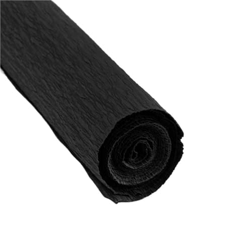 WLIHDB Geschenke Geschenkpapier 4 Rollen 50 x 250 cm farbige Krepppapierrolle, Origami-Krepppapier, Basteln, DIY, Blumen, Dekoration, Geschenkpapier, Basteln FüR Urlaub(Black) von WLIHDB