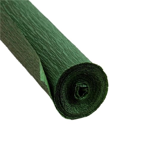 WLIHDB Geschenke Geschenkpapier 4 Rollen 50 x 250 cm farbige Krepppapierrolle, Origami-Krepppapier, Basteln, DIY, Blumen, Dekoration, Geschenkpapier, Basteln FüR Urlaub(Deep Green) von WLIHDB