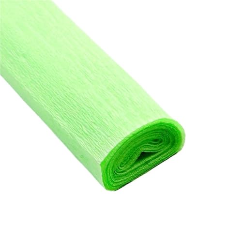 WLIHDB Geschenke Geschenkpapier 4 Rollen 50 x 250 cm farbige Krepppapierrolle, Origami-Krepppapier, Basteln, DIY, Blumen, Dekoration, Geschenkpapier, Basteln FüR Urlaub(Grass Green) von WLIHDB