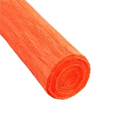 WLIHDB Geschenke Geschenkpapier 4 Rollen 50 x 250 cm farbige Krepppapierrolle, Origami-Krepppapier, Basteln, DIY, Blumen, Dekoration, Geschenkpapier, Basteln FüR Urlaub(Orange red) von WLIHDB