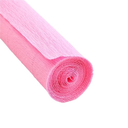 WLIHDB Geschenke Geschenkpapier 4 Rollen 50 x 250 cm farbige Krepppapierrolle, Origami-Krepppapier, Basteln, DIY, Blumen, Dekoration, Geschenkpapier, Basteln FüR Urlaub(Pink) von WLIHDB