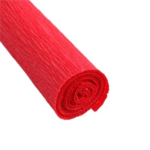 WLIHDB Geschenke Geschenkpapier 4 Rollen 50 x 250 cm farbige Krepppapierrolle, Origami-Krepppapier, Basteln, DIY, Blumen, Dekoration, Geschenkpapier, Basteln FüR Urlaub(Red) von WLIHDB