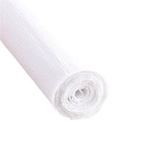 WLIHDB Geschenke Geschenkpapier 4 Rollen 50 x 250 cm farbige Krepppapierrolle, Origami-Krepppapier, Basteln, DIY, Blumen, Dekoration, Geschenkpapier, Basteln FüR Urlaub(White) von WLIHDB